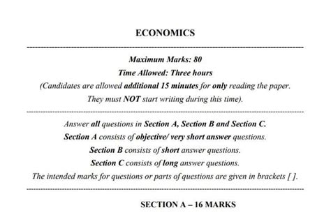 ISC Class 12 Economics Sample Paper 2025-26 - Download PDF Here ...