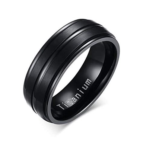 Buy Moneekar Jewels 8MM Unisex Genuine Titanium Wedding Band Rings in ...