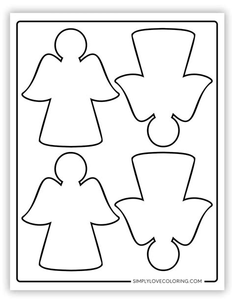 Angel Templates (Free PDF Printables) - Simply Love Coloring