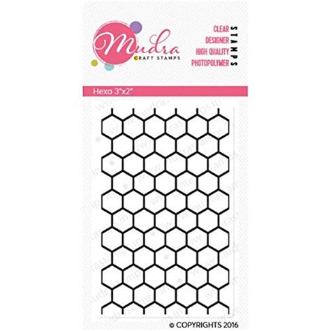 Mudra Stamps - Hexa - 3"x2"Clear Art & Craft Photo Polymer Stamp Set ...