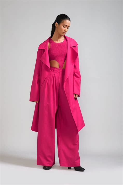 Pink Trench Jacket Set (3 PCS) – Mati