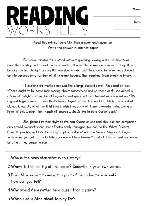 13 5th Grade Reading Comprehension Worksheets