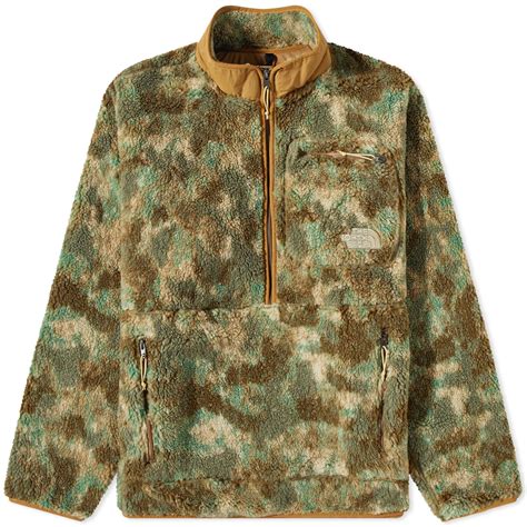 The North Face Extreme Pile Fleece Jacket Military Olive Stippled Camo ...
