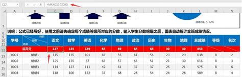 学校管理学生成绩统计表Excel模板_千库网(excelID：78774)