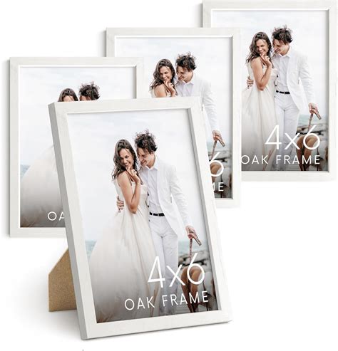 HAUS AND HUES White Wooden Picture Frames 4x6 - Bulk 4x6 Picture Frames ...