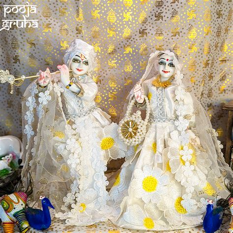 Lehenga & Dhoti sets for Radha Krishna Ji / Standing Idols – Pooja Gruha