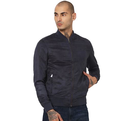 Jack & Jones Faux Suede Jacket Navy Blue