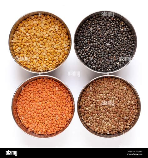 Indian red split lentils Cut Out Stock Images & Pictures - Alamy
