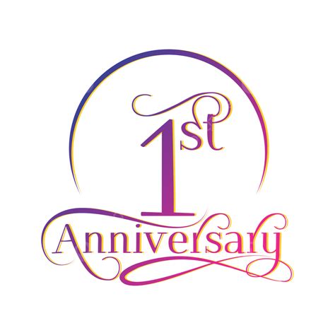 1st Anniversary Design Creative, 1st Anniversary, Anniversary, Wedding ...