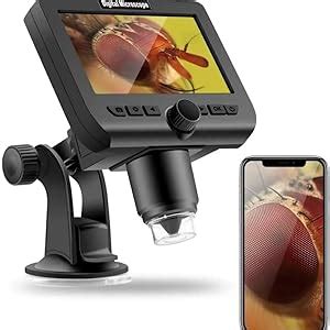 Smars 1000X Digital WiFi Microscope with 4.3" Screen Microscope Camera ...