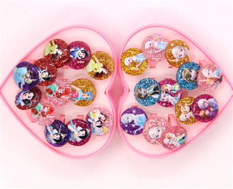女孩公主仿钻石水晶玩具小宝宝幼儿园礼物卡通宝石儿童戒指套装 | บริการสั่งสินค้าจากจีน พรีออเดอร์