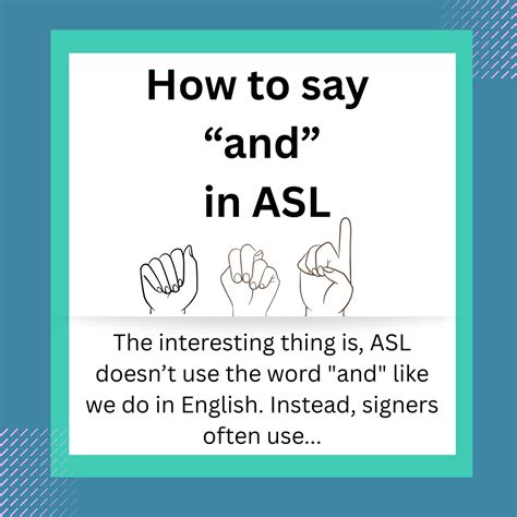How to Say “and” in ASL | Start ASL