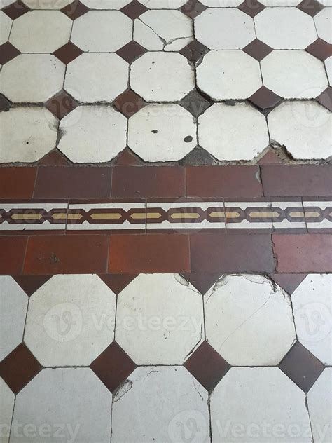 Old ceramic tiles on the floor. Antique floor tiles 44593613 Stock ...