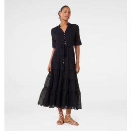 Rachel Embroidered Short Sleeve Midi Dress