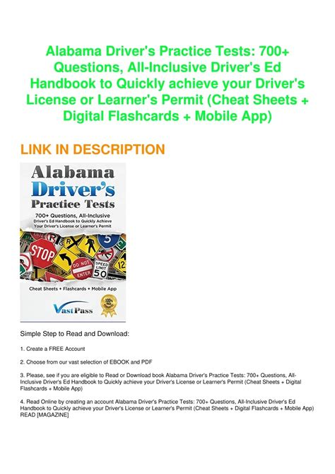 PPT - read alabama driver's practice tests: 700 questions, all ...