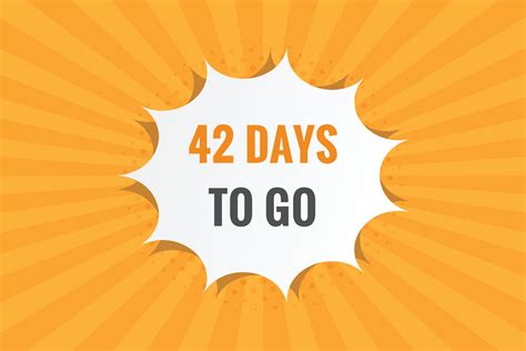 42 days to go countdown template. 42 day Countdown left days banner ...