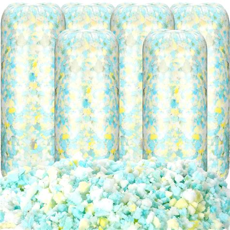 Amazon.com: Frienda 6 Pack 30 Lbs Bean Bag Filler Bulk, Shredded Memory ...