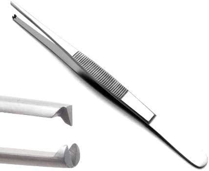 NJ Dissecting Tissue Thumb Forceps Tweezers 6" Blunt 1x2 Rat Tooth ...