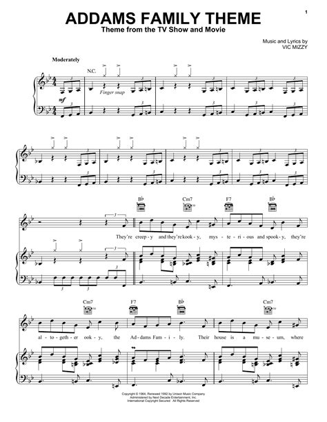 The Addams Family Theme | Sheet Music Direct