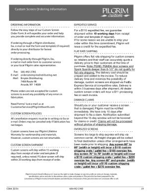 Fillable Online New Screen Order Form Fax Email Print - pdfFiller