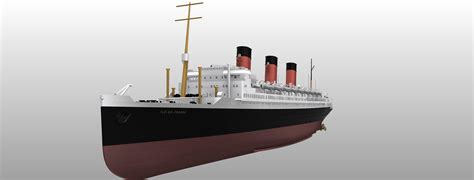 STL file SS ILE DE FRANCE French ocean liner (1927) print ready model ...