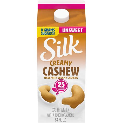 Amazon.com : Silk Cashew Milk, Unsweetened, Dairy-Free, Vegan, Non-GMO ...