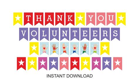 Free Printable Volunteer Banner