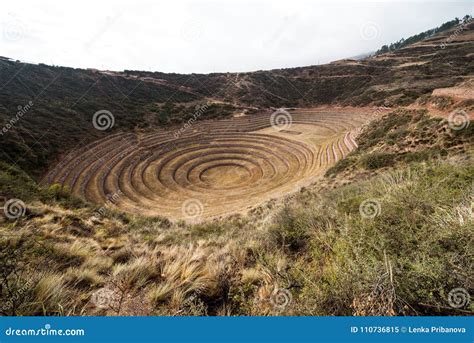 Agriculture Circular Terraces at Moray Peru Stock Image - Image of america, scenery: 110736815