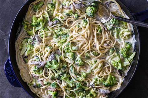 Broccoli Mushroom Alfredo Pasta | Recipe Cart | Recipe Cart