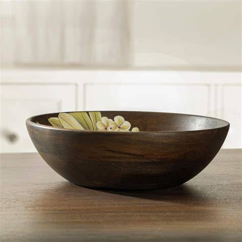 Frangipani Wooden Salad Bowl - Ellementry – ellementry