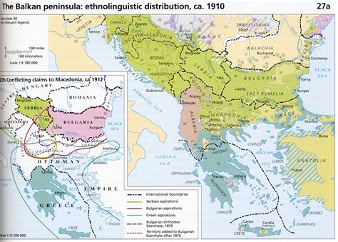 Ethnolinguistic Distribution Map of the Balkan Peninsula 1910