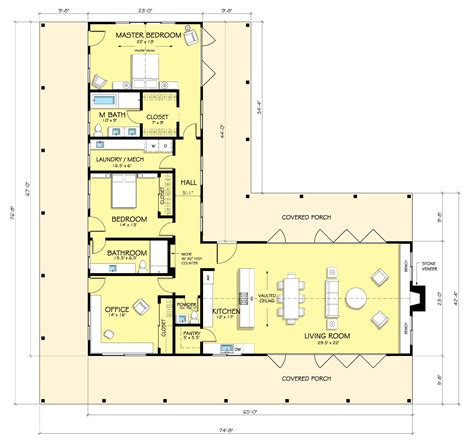 L Shaped Home Plans | plougonver.com | Bungalow floor plans, L shaped ...