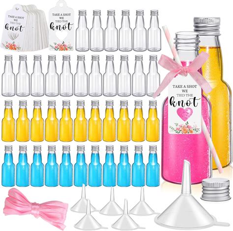Amazon.com: Hushee 150 Pack Mini Liquor Bottles 2 oz Mini Empty Plastic ...