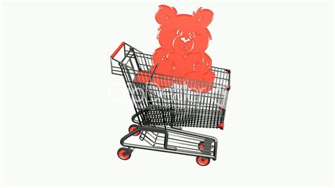Shopping Cart with Bear toy.retail,buy,cart,shop,basket,sale,discount ...