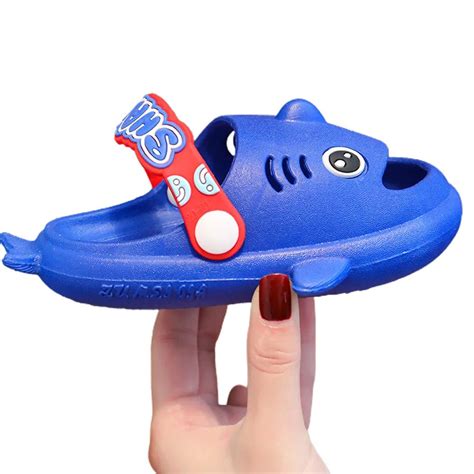 Blue Shark Slip on Clogs, Summer/Monsoon/ Beach Footwear for Toddlers ...