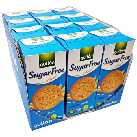 Amazon.com: Gullon Sugar Free Digestive Biscuits, 12 x 245g – Vegan ...