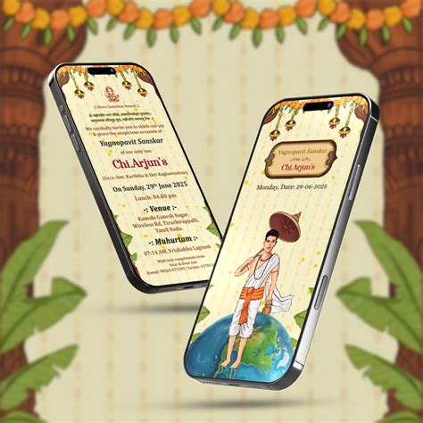 Thread Ceremony Invitation Video | Traditional Invitation | AI-1491 ...