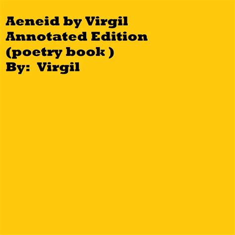 Aeneid by Virgil: Poetry Book by Virgil | Goodreads