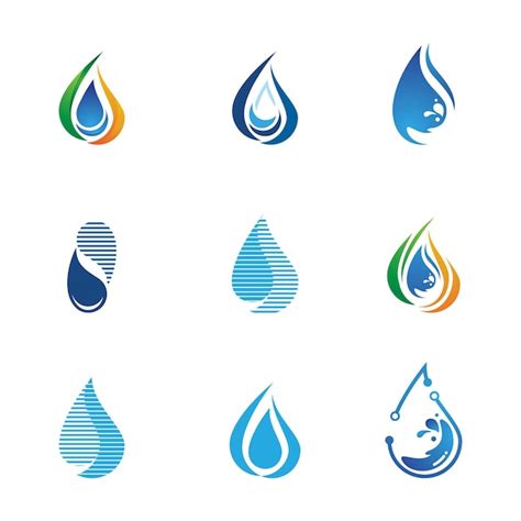 Wassertropfen-Logo-Vorlagenvektor | Premium Vektor