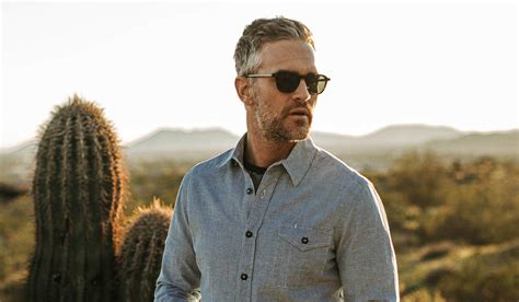 Denim Chambray Shirt Men