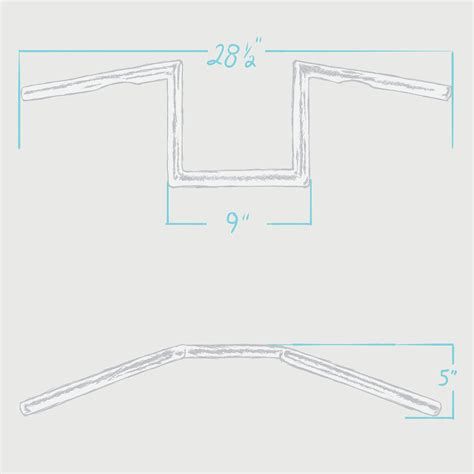 Cycle Standard Z Bar Handlebars - 1 inch - 8 inch Rise - Black ...