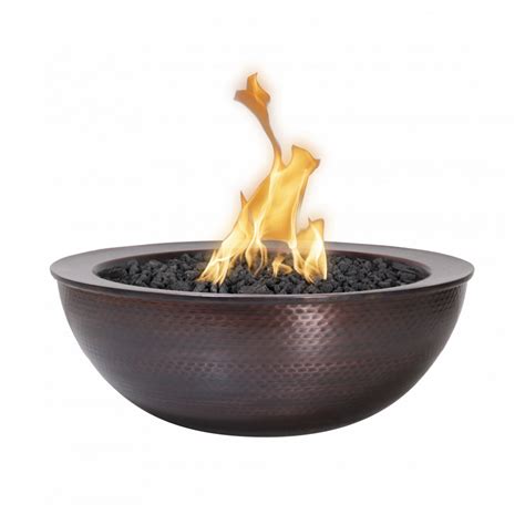 The Outdoor Plus Metal Sedona Hammered Patina Copper Fire Bowl - Fire ...
