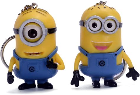 Buy Despicable Me Cartoon 3d Eye PVC Capsule Minions Figure Keychain 2 ...
