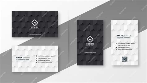Black and White Business Card Template 的图像结果