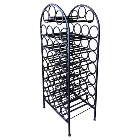 Large Standing Lattice Wrought Iron Wine Racks at 1stDibs | wine cage ...