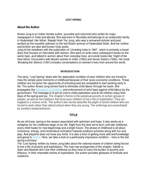 Image result for Lost Spring Full Chapter