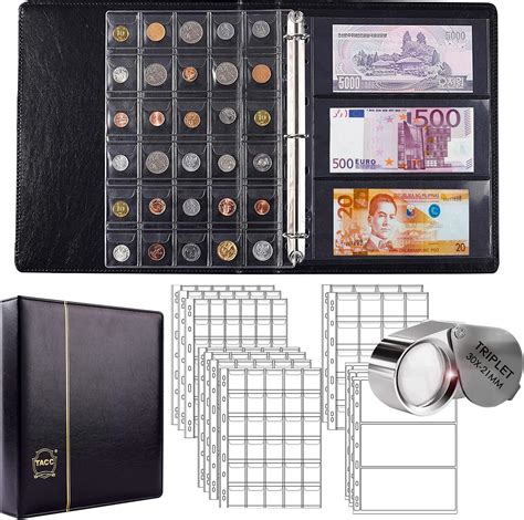 Amazon.com: 200 Pockets Coin Album for 2"x2" Coin Flips, 3 Ring ...