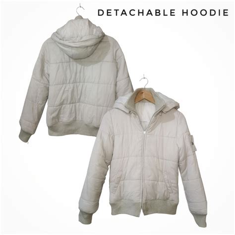 Cream Puffer Jacket, Women's Fashion, Coats, Jackets and Outerwear on ...