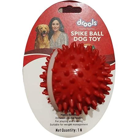 Buy Meat Up Non-Toxic Rubber Stud Spike Hard Ball Chew Toy, Puppy/Dog ...