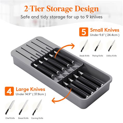 Knife Drawer Organizer, In Drawer Knife Block - Lifewit – Lifewitstore